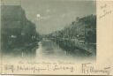 Postkarte - Gruss aus Straßburg - Der Schiffleut-Staden bei Mondschein