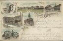 Postkarte - Gruss aus Hagenau - Haguenau - Hopfenhalle - Kasernen - Landweg