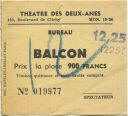 Paris - Theatre des Deux-Anes - 100 Boulevard de Clichy - Balcon - Pris la place