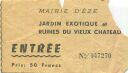 Marie d' Eze - Jardin exotique et Ruines du vieux Chateau - Entree Prix 50Francs