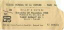 Paris - Festival Mondial de la Coiffure  - Billet d'entree 1960