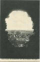 Postkarte - Eply - Blick durch ein Granatloch auf den Friedhof