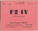 QSL - QTH - Funkkarte - F2IV - France - Le Havre