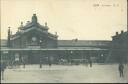 Postkarte - Laon - La Gare - Bahnhof - Pferdedroschken