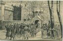 Postkarte - Ham - Sortie des troupes allemandes du Chateau de Ham