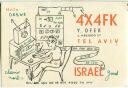 QSL - QTH - Funkkarte - 4X4FK - Israel
