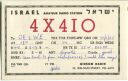 QSL - QTH - Funkkarte - 4X4IO - Israel