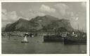Palermo - Hafen und Monte Pellegrino - Foto-AK 30er Jahre