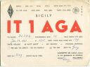 QSL - QTH - Funkkarte - IT1AGA - Italien - Palermo