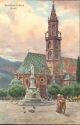 Ansichtskarte - Pfarrkirche in Bozen - Künstlerkarte