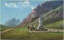 Postkarte - Obelisk am Pordoijoch