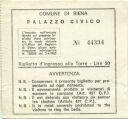 Comune di Siena - Palazzo Civico - Eintrittskarte