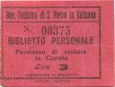 Rev. Fabbrica S. Pietro in Vaticano - Biglietto