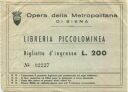 Opera della Metropolitana di Siena - Libreria Piccolominea - Biglietto
