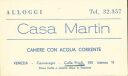 Visitenkarte 6cm x 10cm - Venezia Casa Martin Calle Priuli 105