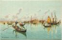 Venezia - Isola S. Giorgio - Künstlerkarte signiert Menegazzi
