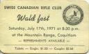 Swiss Canadian Rifle Club Vancouver - Waldfest 1971