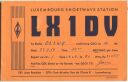 QSL - QTH - Funkkarte - LX1DV - Luxembourg