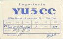 QSL - QTH - Funkkarte - YU5CC - Makedonien