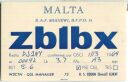 Funkkarte - ZB1BX - Malta - R.A.F. Siggiewi