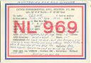 QSL - QTH - Funkkarte - S.W.L.-Station NL 969 - Niederlande