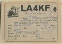 QSL - QTH - Funkkarte - LA4KF - Norway