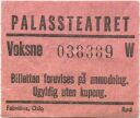 Oslo - Palassteatret - Eintrittskarte