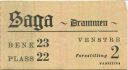 Drammen - Saga - Eintrittskarte
