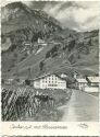 Stuben am Arlberg mit Flexenstrasse - Foto-AK Grossformat