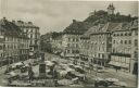 Graz - Hauptplatz mit Schlossberg - Foto-AK