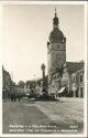 Foto-AK - Waidhofen an der Ybbs - Adolf Hitler Platz mit Türkenturm und Mariensäule