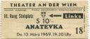 Wien - Theater an der Wien - Anatevka 1969 - Eintrittskarte