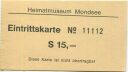 Heimatmuseum Mondsee - Eintrittskarte