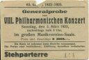 Wien - 63. Saison 1922-1923 - Generalprobe zum VIII. Philharmonischen Konzert 