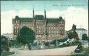 Postkarte - Stettin - Rathaus und Manzelbrunnen