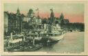 Postkarte - Stettin - Dampfschiffsbollwerk mit Hakenterrasse 20er Jahre