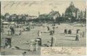 Postkarte - Swinemünde - Strand- und Dünenpromenade