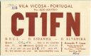 QSL - QTH - Funkkarte - CT1FN - Portugal - Vila Vicosa