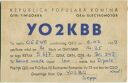 QSL - QTH - Funkkarte - YO2KBB - Rumänien