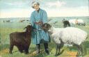 Russische Typen aus Zentral Asien - Freunde - Schaf Ziege