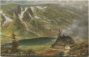 Postkarte - Riesengebirge - Kleiner Teich mit Baude ca.1920