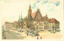 Ansichtskarte - Breslau - Rathaus Ostseite - Künstlerkarte