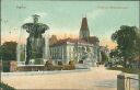 Postkarte - Breslau - Partie am Bismarckbrunnen