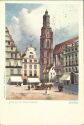 Breslau - Blick auf die Elisabethkirche - Künstlerkarte