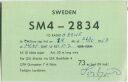 QSL - QTH - Funkkarte - SM4-2834 - Sweden - Falun