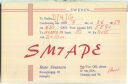 QSL - Funkkarte - SM7APE - Sweden