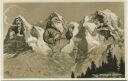 Postkarte - Schweiz - Eiger Mönch und Jungfrau - Berggesichter - Künstlerkarte signiert Blank 30er Jahre