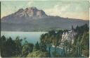 Postkarte - Luzern - Hertenstein und Pilatus