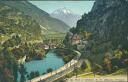 Ansichtskarte - Schweiz - Kanton Wallis - 1890 Saint-Maurice - Pont - Chateau
