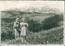 Ansichtskarte - Kanton Appenzell - Appenzeller Trachtenkinder - Blick zum Säntis